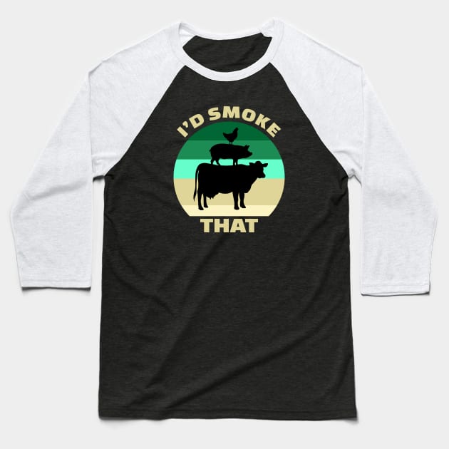 I'd Smoke That Baseball T-Shirt by SmartLegion